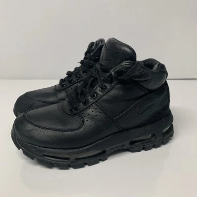 耐克 Air Max Goadome ACG 黑色皮革防水靴 4Y / 36 徒步学校 — 第 1/4 张图片