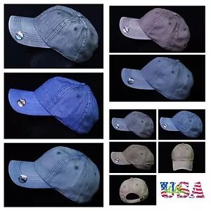 Baseball Cap Plain Hat Vintage Fashion Hip Hop Washed Denim Jean Caps Unisex New - Picture 1 of 9