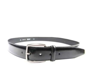 Cintura uomo pelle nera fine lucida top quality eleganza gala made italy - Imagen 1 de 5