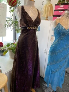 Kiss Kiss Purple Gold Black Beaded Prom Special Evening Dance Dress s 8 - Picture 1 of 10