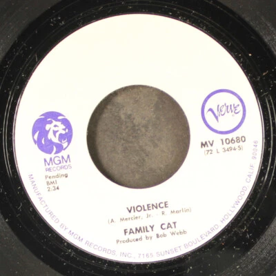FAMILY CAT: violence / love me tonight MGM VERVE 7" Single 45 RPM Foto 1 de 2