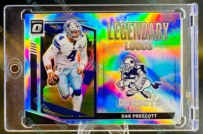 Dak Prescott RAINBOW LOGO REFRACTOR TARJETA PANINI DALLAS COWBOYS COMO NUEVO Foto 1 de 4