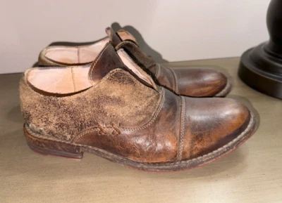 BED STU Rose Garden Tostado Rústico Masón Cuero Mocasines Zapatos Mujer Talla 9.5 Usado en Excelente Condición Foto 1 de 4