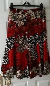 Hubson & Onslon.red/blk/white/beige. Size 14" Skirt new. - Picture 1 of 4