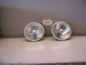 HEADLAMPS/LIGHTS 7" 12VOLT6012,H6014,H6024 HALOGEN H4, WHITER BRIGHTER BLUE TINT - Picture 1 of 8