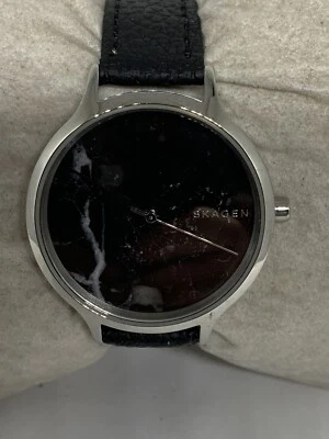 Женские кварцевые наручные часы Skagen SKW2673 черная кожа аналоговый черный циферблат HK749 - Изображение 1 из 4