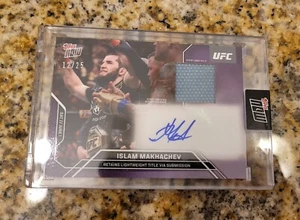 2024 UFC 302 Topps NOW Islam Makhachev Relic Auto /25 Leggero - Foto 1 di 2