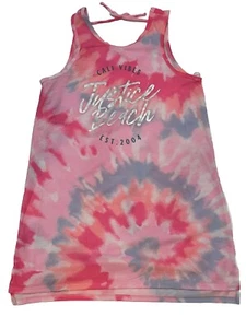 Girls Justice Size 12/14 Pink Knit Swimsuit Coverup Beach Dress Preowned EUC - Picture 1 of 10