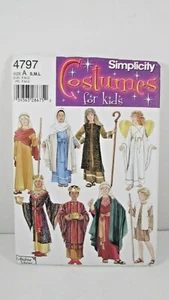 Gr. A Jungen Mädchen Krippenkostüme für Kinder Schnittmuster 4797 Gr. S M & L UNGESCHNITTEN - Bild 1 von 2