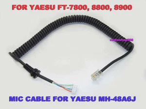 2 X Mic Cable For Yaesu Microphone MH-42B6J mic cord FT-1802 FT-1807 FT-8900R - Picture 1 of 1