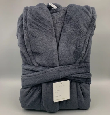 Bata Pottery Barn de felpa de piel sintética azul pizarra mediana #9907 Foto 1 de 3