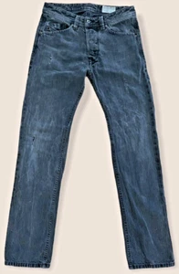 Diesel Darron Slim Men's Jeans Black Denim, Size 27x30 Tapered Distressed - Picture 1 of 11