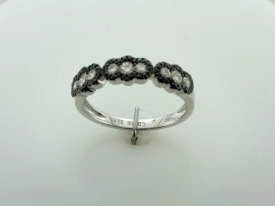 Кольцо LeVian из белого золота 14 карат с черным бриллиантом 0,59 карата размер 6,75 - Изображение 1 из 4