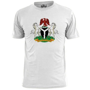 Camiseta para hombre escudo de armas de Nigeria emblema bandera - Imagen 1 de 2