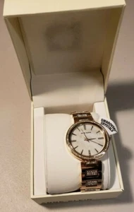 Women's AK/3126BMRG Swarovski Crystal Accented Rose Gold-Tone Bracelet Watch - Picture 1 of 3