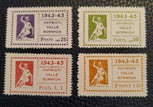 Italia CLN Liberación Patriótica Bormida Juego Completo Estampillada sin montar o nunca montada Muy Raro solo 5000 emitidos - Imagen 1 de 2