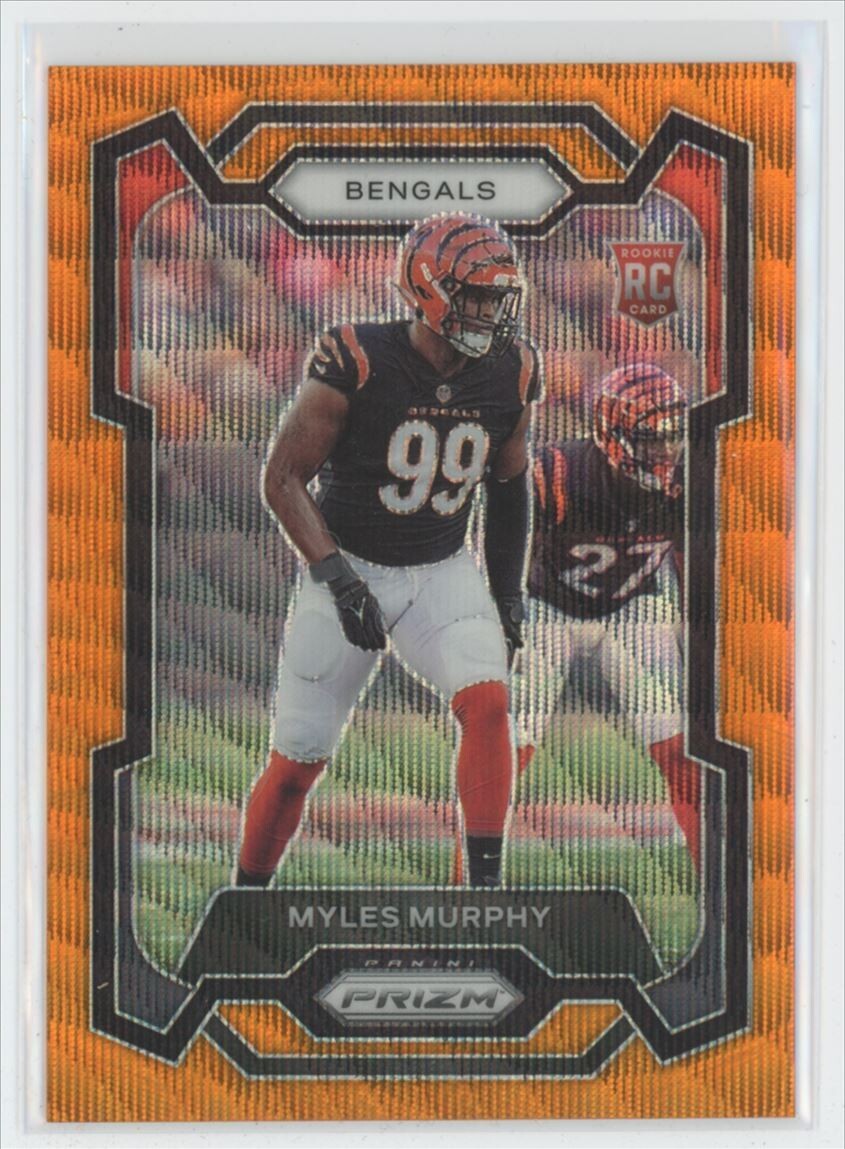 2023 Panini Prizm Football Orange Wave Prizm Myles Murphy 31/60 #320