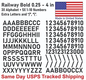 3X Alphabet & 0-10 Vinyl Decal Numbers - Mailbox, Wall, Address, Locker Stickers - Picture 1 of 33