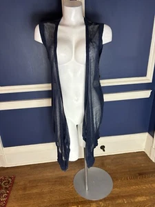 NWT KERISMA WOMANS SHEER  NAVY SLEEVELESS TOP SIZE SMALL - Bild 1 von 10