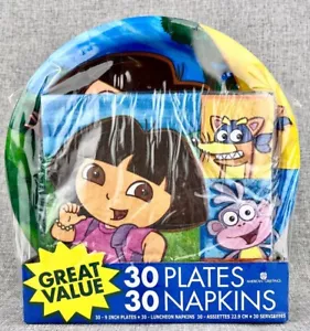 Dora the Explorer 30 Luncheon Napkins & 30 9" Plates American Greetings Sealed - Picture 1 of 4
