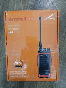 Arcshell AR-6 Black Li-ion Battery UHF Transceivers Two Way Radios 2 Pack - Picture 1 of 3
