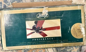 NOS Vintage 52” Hunter Ceiling Fan Black Motor Preference Rosewood/Black 23665 - Picture 1 of 5