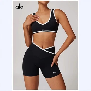 New AIo Yoga Sports Clothes Yoga Bra&Shorts Set Womens Gym Wear - Picture 1 of 8