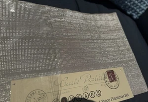 Metallic Silver Placemats Set of 4 Vintage House NWT 19 1/2 X 13” - Picture 1 of 9