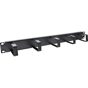 3x InLine 19" Kabelführungspanel, 5 kleine Bügel, RAL 9005, schwarz - Bild 1 von 1