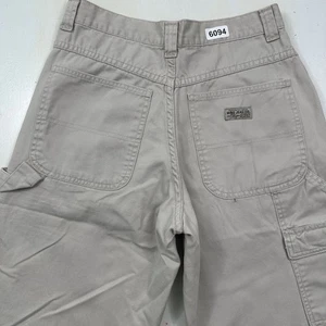 Y2K Wrangler Baggy Wide Leg Carpenter Pants Men Actual 29x32 Tan WRG Jean Co - Picture 1 of 8