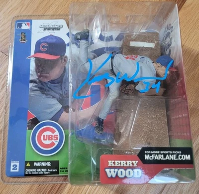NEW-2002 KERRY WOOD SIGNED AUTOGRAPHED MCFARLANE SPORTSPICKS CHICAGO CUBS 🔥 - Image 1 of 4