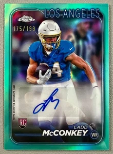 Ladd McConkey 2024 Topps Chrome Aqua Refractor Rookie RC Auto #RA-LM /199 - Bild 1 von 6