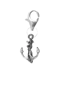 14mm lobster Trigger Clasp with a ch108 Anchor Silver tone charm - Picture 1 of 1