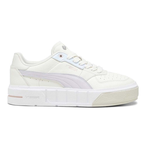 Scarpe casual sneakers donna PUMA Cali Court stringate in pelle bianco sporco 39380207