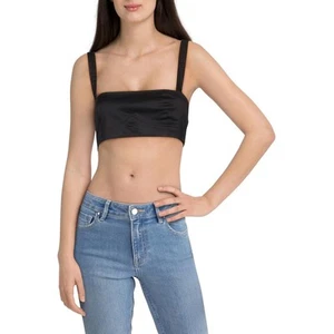 Danielle Bernstein Damen Schwarz BH Tank Kurz Crop Top Trägertop 10 2502 - Bild 1 von 2
