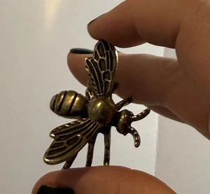 Messing Biene Miniatur Schmuck Figur Schnickschnack Mcm Stil Käfer - Bild 1 von 5