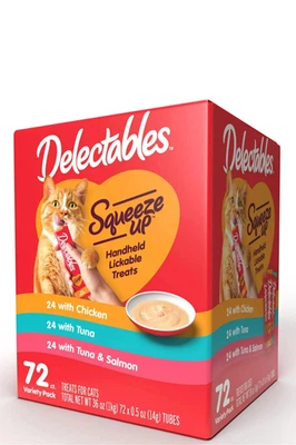 Hartz Delectables Squeeze Up Interactive Lickable Cat Treat **Pack of 72** - Image 1 of 4