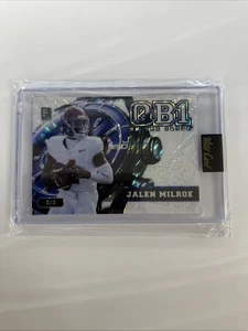 Jalen Milroe 2024 Wild Card QB1 On The Clock RC 2/3 Seahawks Blue Refracter - Picture 1 of 2