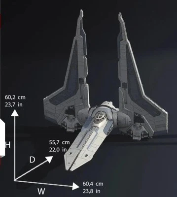 Star Wars Mandalorean Gauntlet Fighter 1/72 Modelo Kit Enorme Modelo 3D Más de 24" Foto 1 de 4
