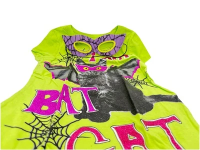 Kids’ Halloween Bat Cat Costume Shirt with Mask - Image 1 of 2