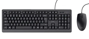 Trust TKM-250 Kabelgebunden Tastatur, Maus-Set Deutsch, QWERTZ, Windows® Schwarz - Photo 1/8