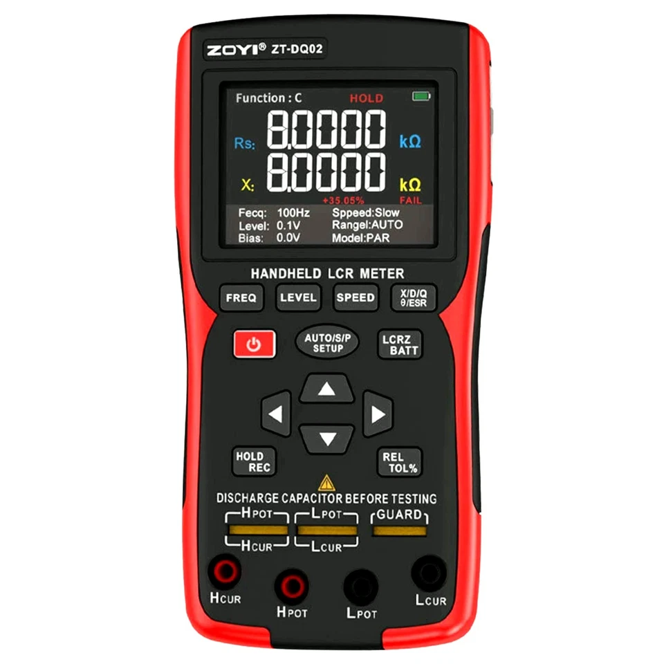 ZOYI ZT-DQ02 Handheld LCR Meter with Battery Internal Resistance Tester Full Kit - Image 1 of 4
