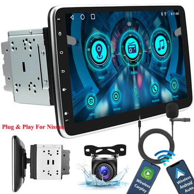 2DIN Rotatable 10.1'' Android 15.0 Touch Screen Car Stereo Radio Wifi for Nissan - Image 1 of 4