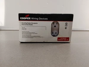 BRAND NEW Open Box Cooper US Wall Plugs Grounding Receptacles 1107W-JP-C White - Picture 1 of 5