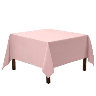 Square Tablecloth - 52 x 52 Inch Pink Table Cloth for Small Square or Round T... - Image 1 of 4