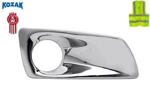 Chrome Plastic Fog Light/Lamp Bezel Right Passenger Side For Kenworth T660 - Picture 1 of 8