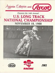 Programa de campeonato de motocicletas Speedway 1988 Estados Unidos pista larga - Imagen 1 de 3