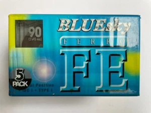 lot de 5 bluesky ferro fe 90 cassette vierge neuf sous blister - Imagen 1 de 3