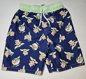 Costume da bagno ragazzo taglia 6 pantaloncino fodera bambino Yoda Star Wars Mandalorian spiaggia piscina - Foto 1 di 9