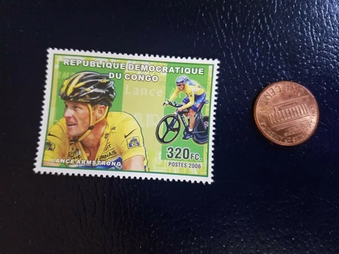 Lance Armstrong Cycling Cyclist Republique Democratique Du Congo 2006 STAMP Cover